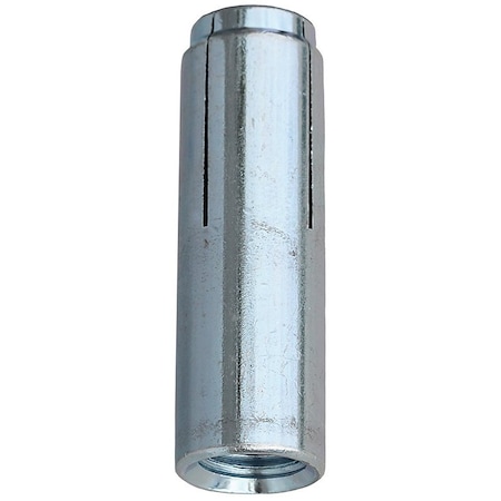 Dottie Short Drop-In Anchor, 5/8" Dia, 13/16" L, Carbon Steel Zinc Plated, 25 PK DA58